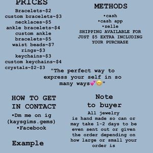 bracelets, ankle bracelets & necklaces